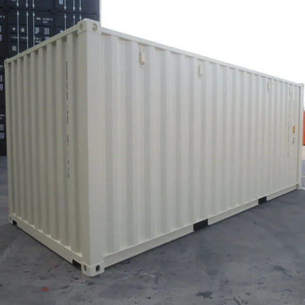 20-Fuß-Container, cremeweiß, Erstbenutzung (neu)