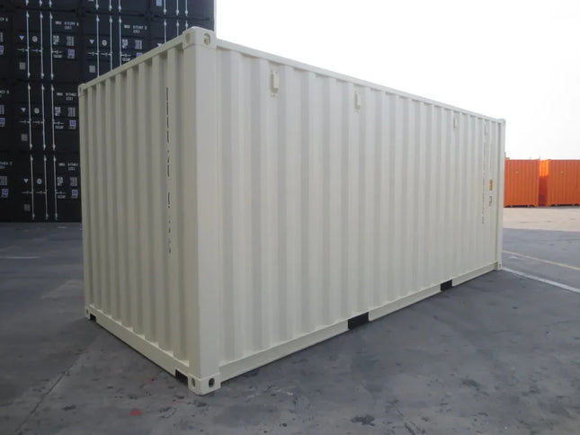20-Fuß-Container, cremeweiß, Erstbenutzung (neu)