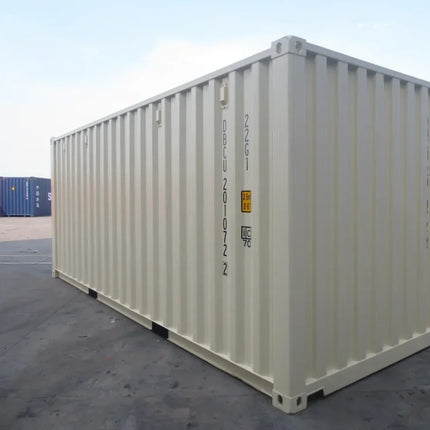 20-Fuß-Container, cremeweiß, Erstbenutzung (neu)