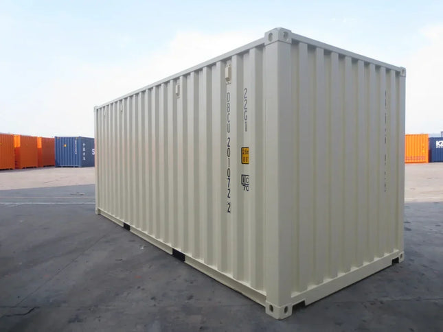 20-Fuß-Container, cremeweiß, Erstbenutzung (neu)